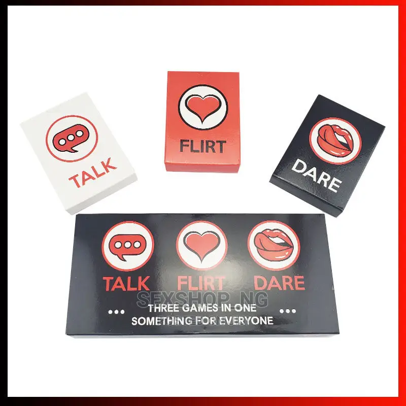 3in1 Sex Card Game Couple's Flirt, Truth or Dare Game Cards