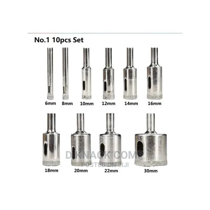10pcs Diamond Drill for Tiles, Marble, Glass, Ceramic