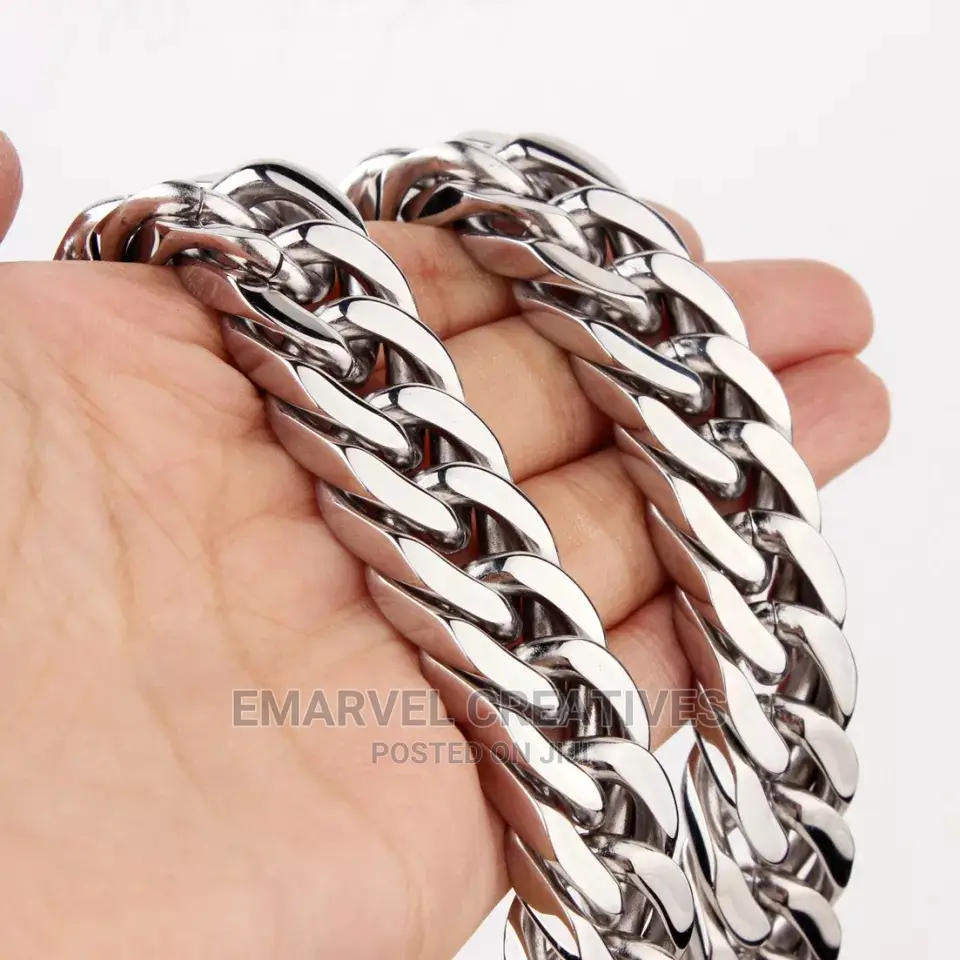 Silver/Gold/Black Fashion Mens Womens Stainless Steel Curb