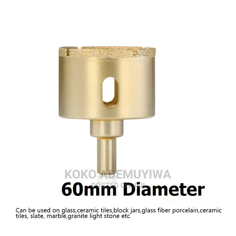 60mm Golden Diamond Marble Hole Opener Bit