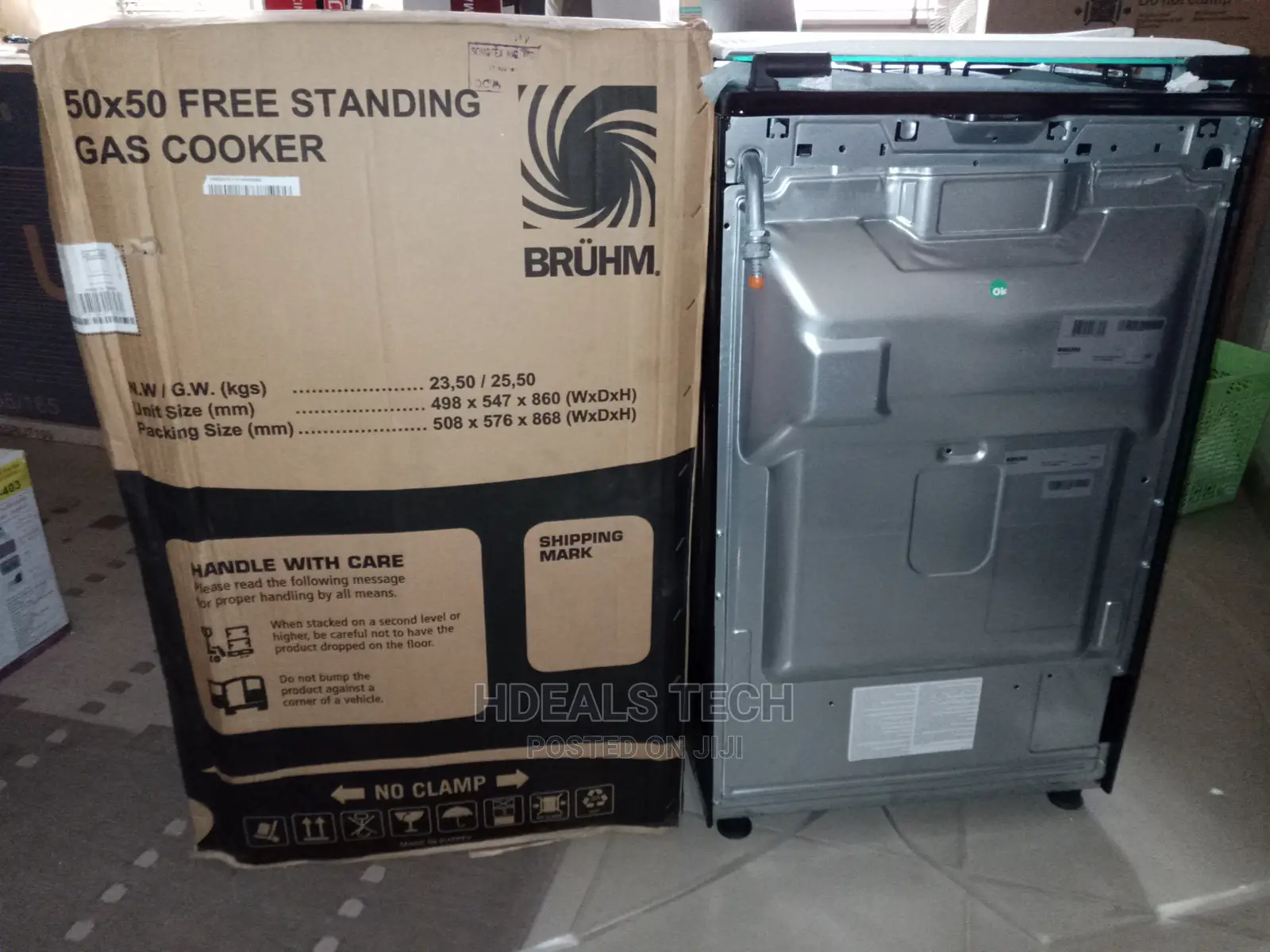 Bruhm Gas Cooker All Gas Burner + Oven Black Color