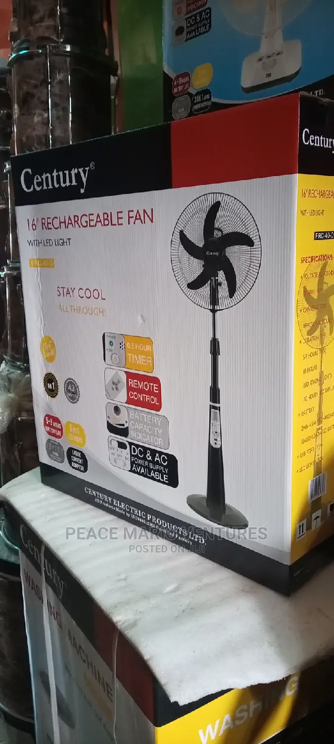 Original Century Rechargeable Fan 16" With 1 Year Warranty.