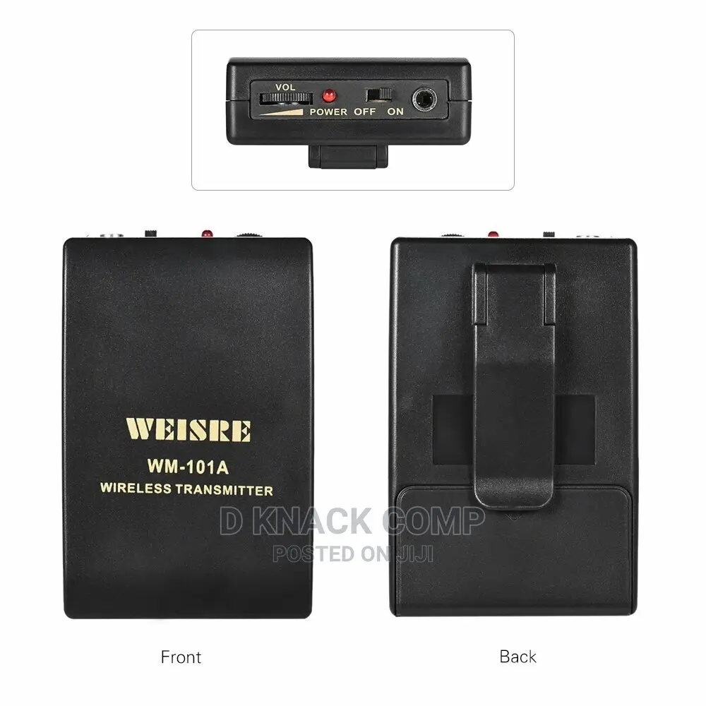 Lavalier Lapel Collar Clip-on FM Wireless Microphone