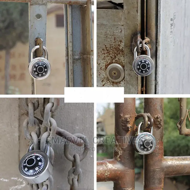 1pcs Rotary Padlock Digit Combination Code Lock Safe Round