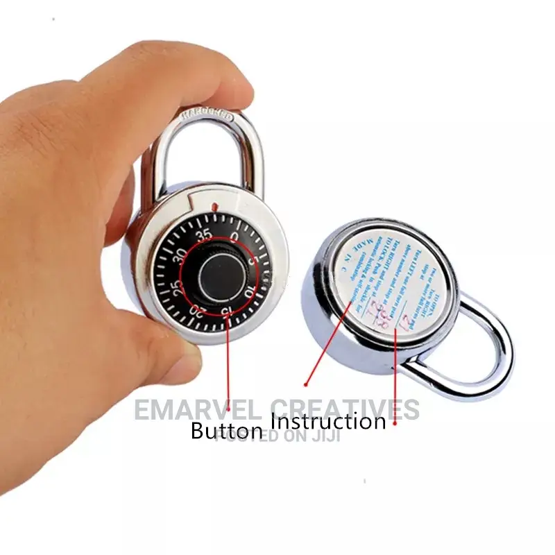 1pcs Rotary Padlock Digit Combination Code Lock Safe Round