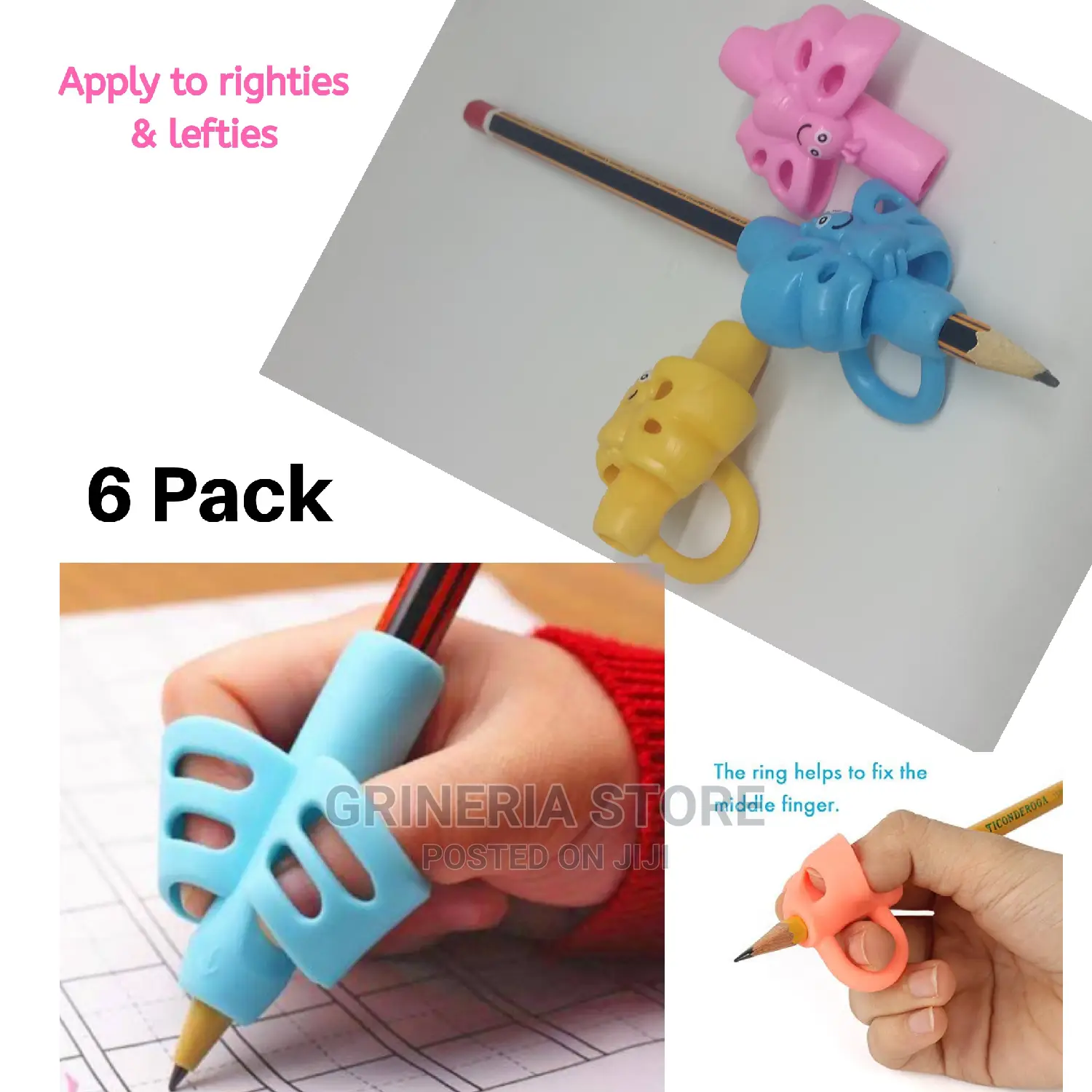 Kids Hand Writing Pencil Grip Holder-6pcs