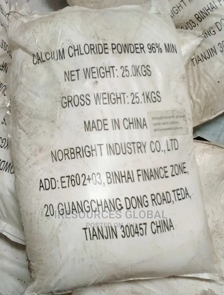Calcium Chloride Powder 25kg Bag 96% Min