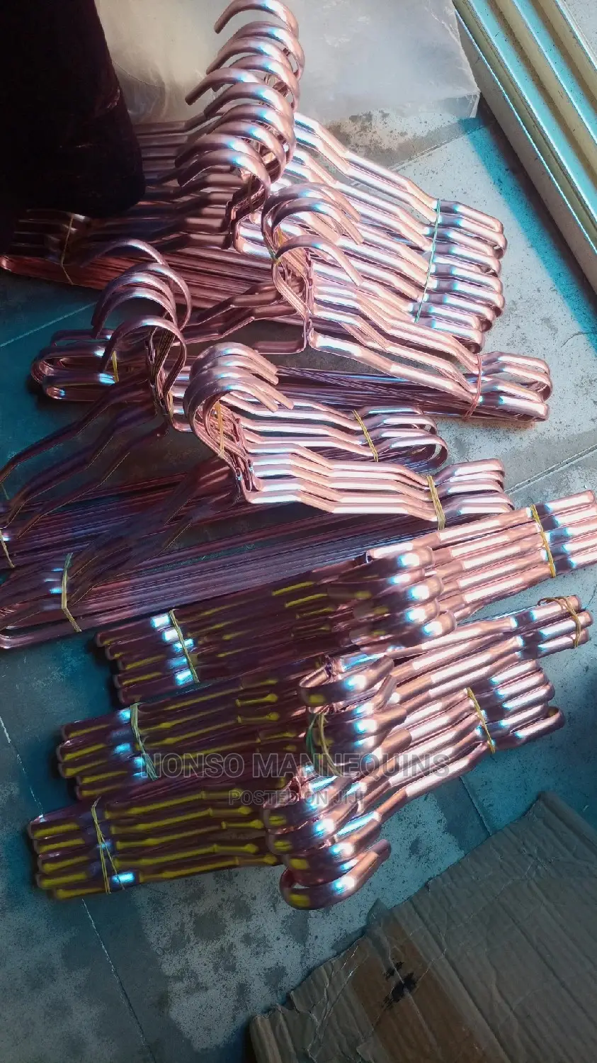 Bundles of Aluminum Made Rose Gold Hangers