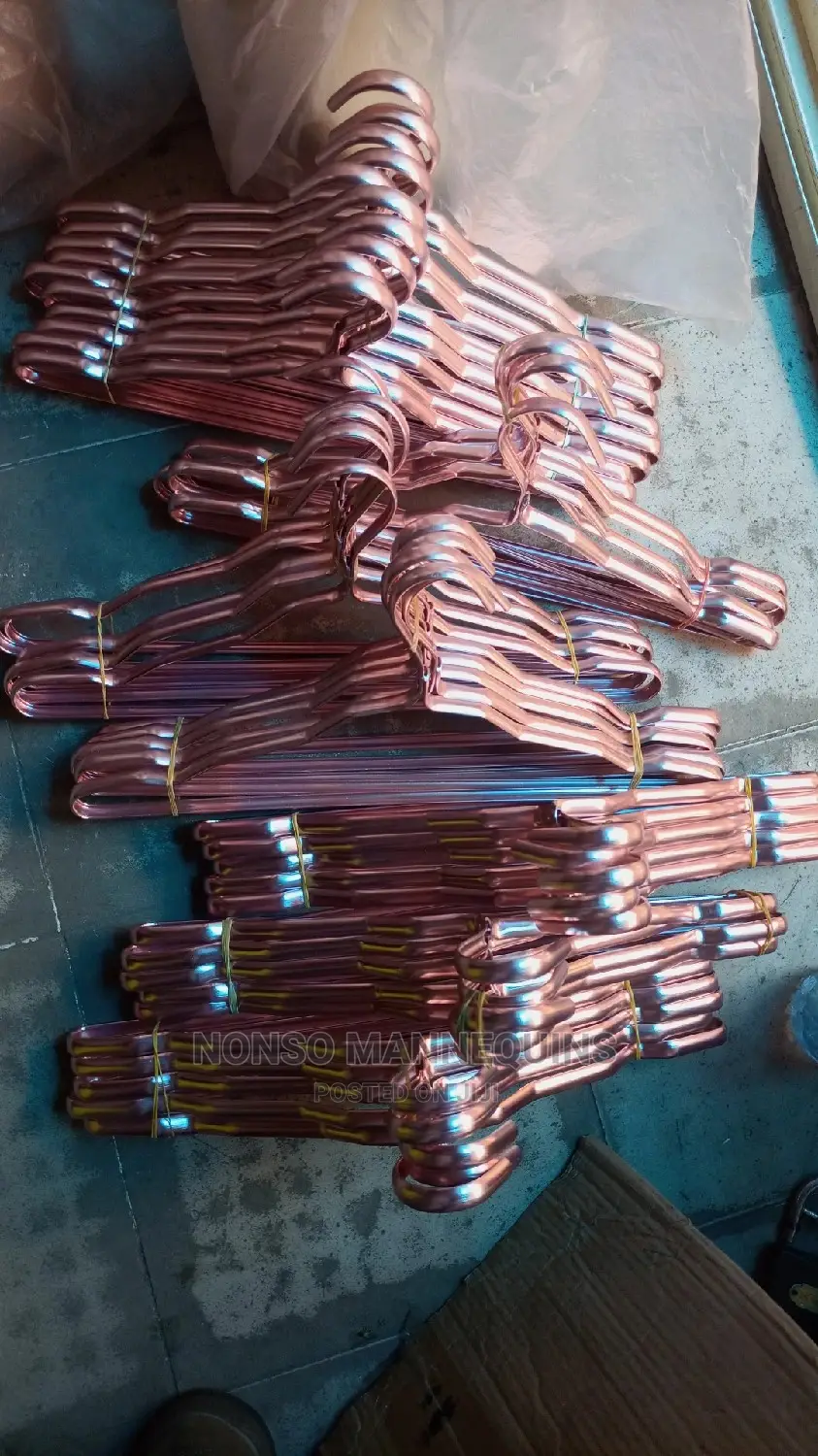 Bundles of Aluminum Made Rose Gold Hangers