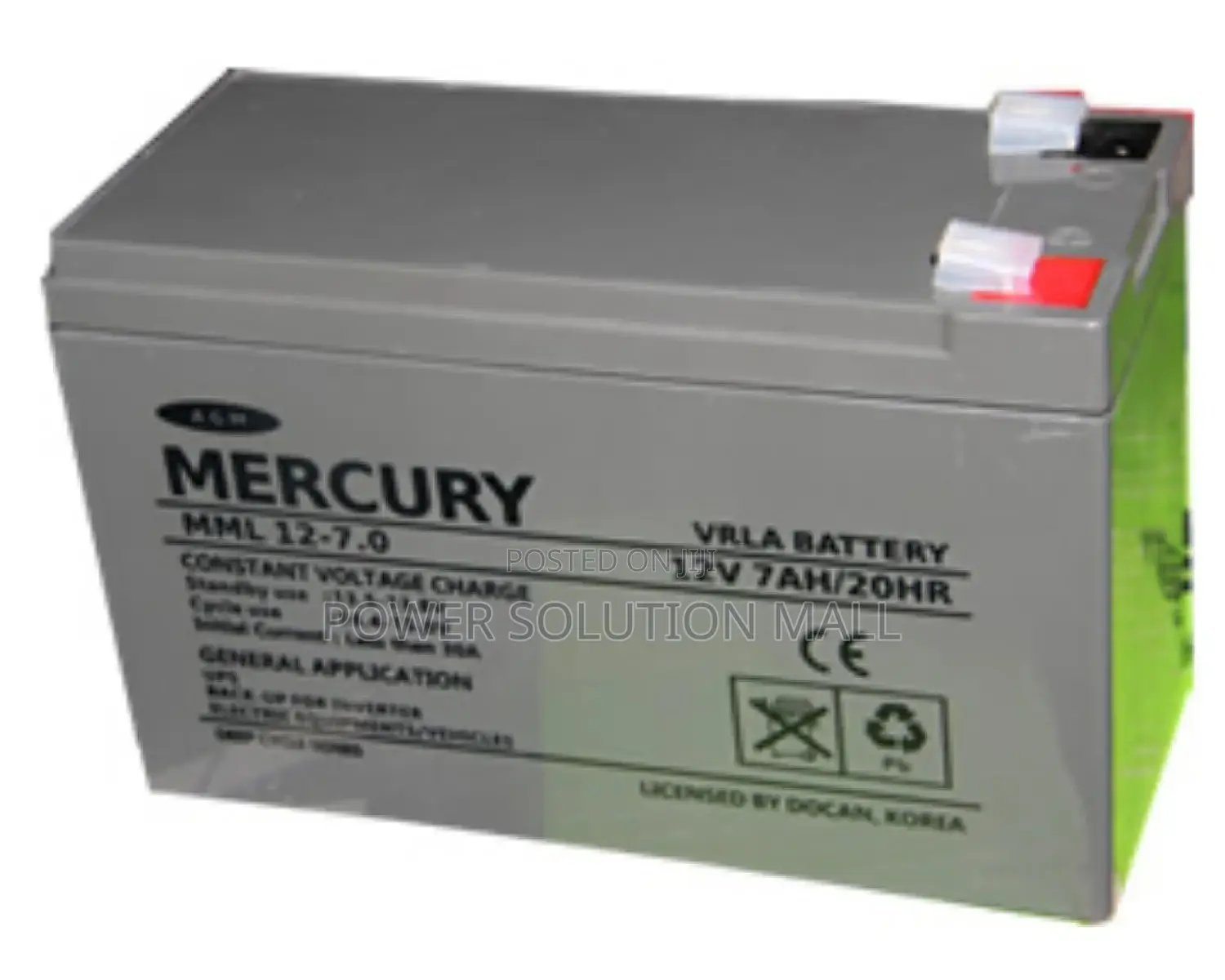 12v 7ah Merury Battery