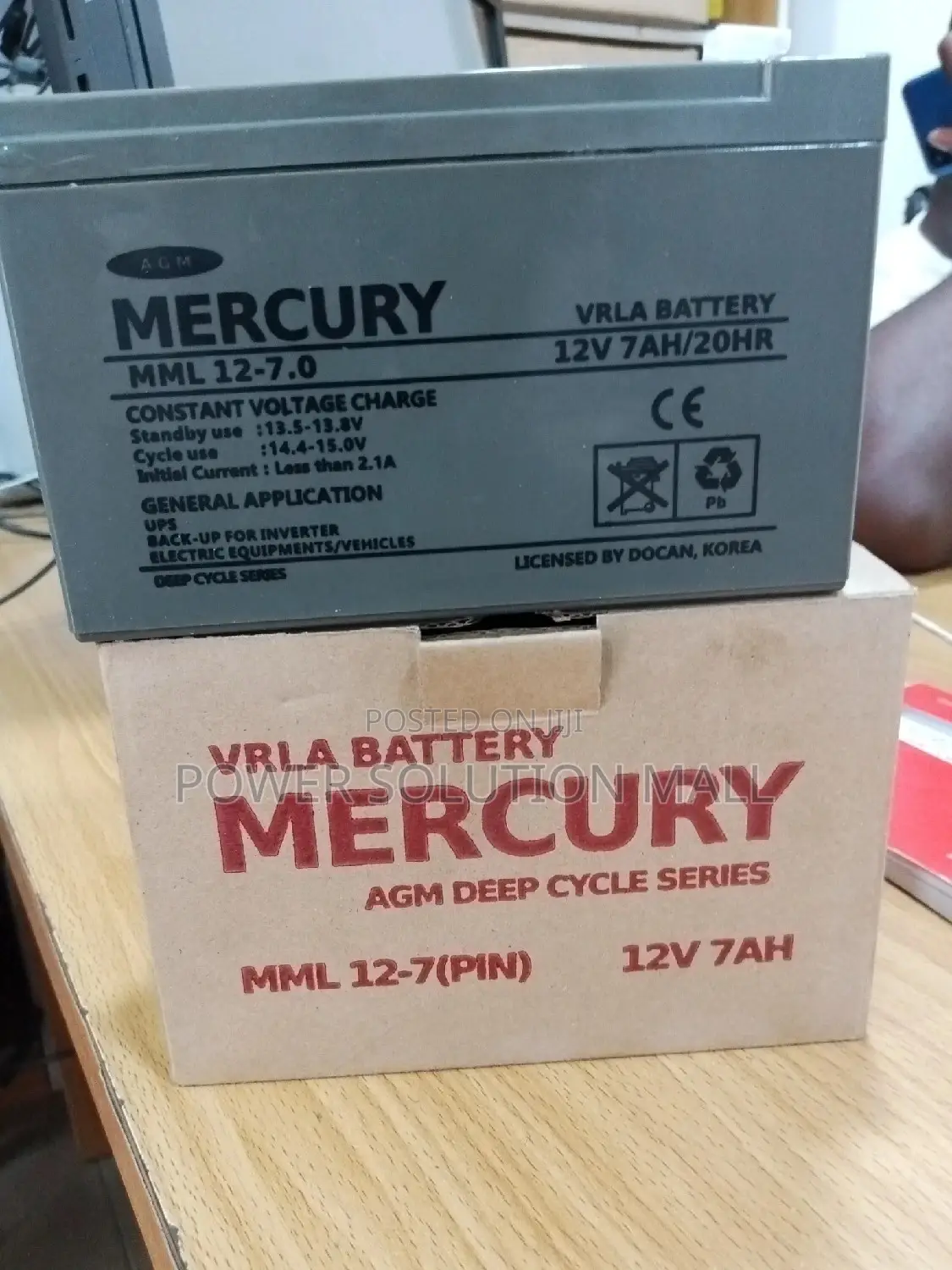 12v 7ah Merury Battery