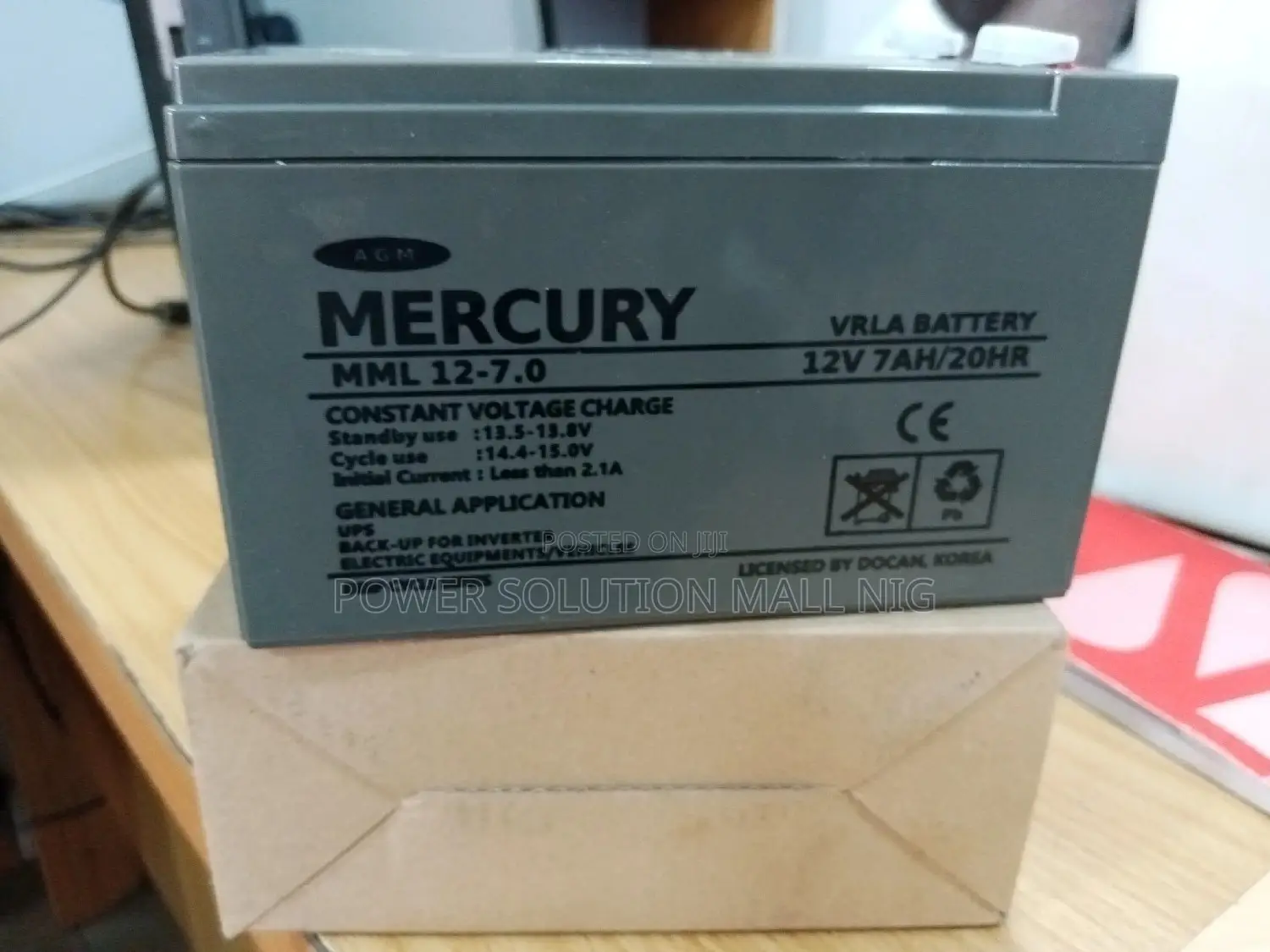 12v 7ah Merury Battery