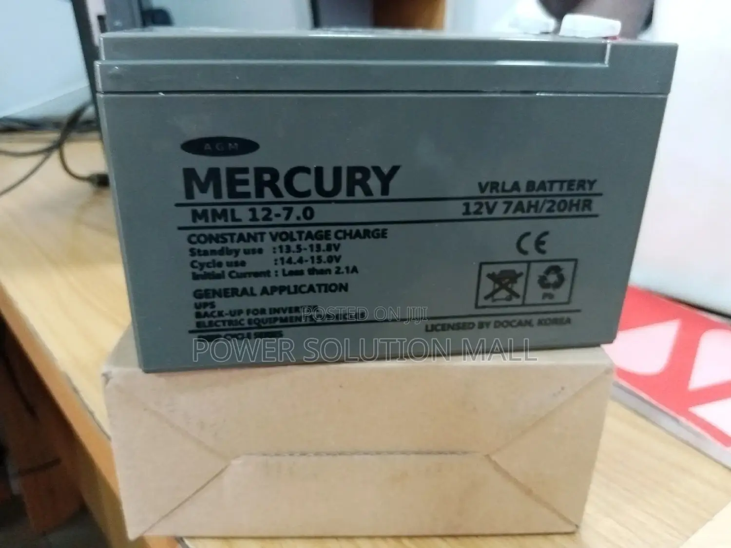 12v 7ah Merury Battery
