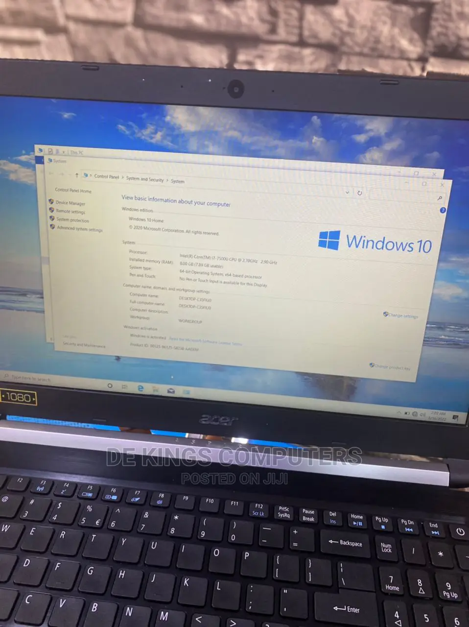 Laptop Acer 8GB Intel Core I7 SSHD (Hybrid) 1T