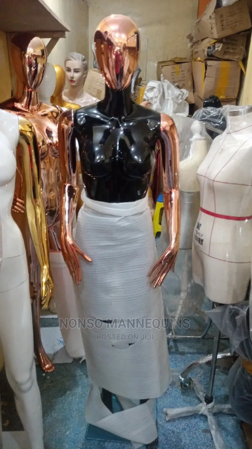 Rose Gold and Black Size 10 Body Female Mannequin
