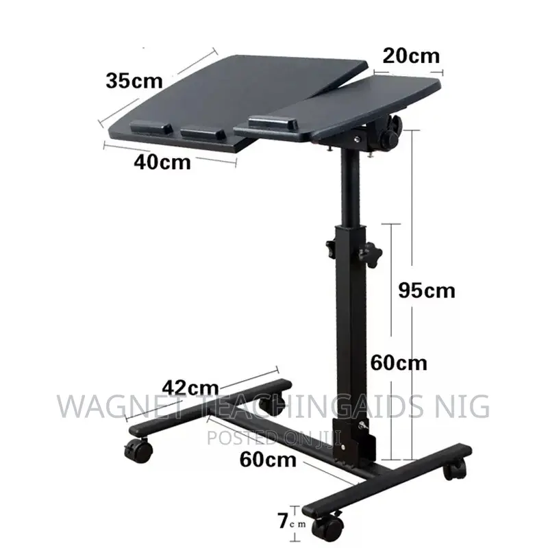Adjustable Computer Trolley For Office And Home Use