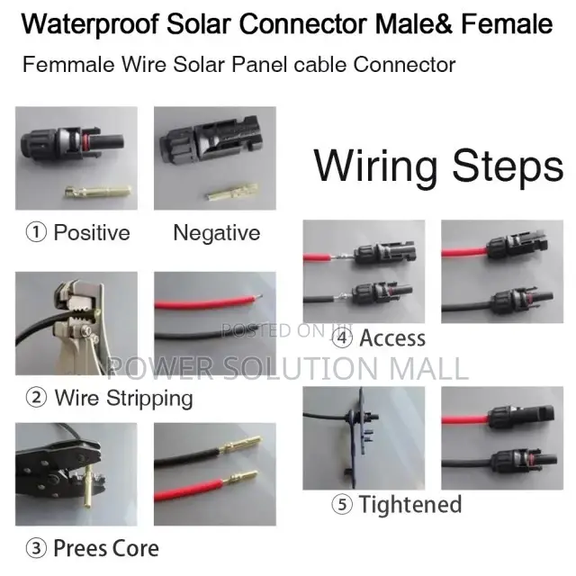 10pairs Of Male And Female MC4 Connector