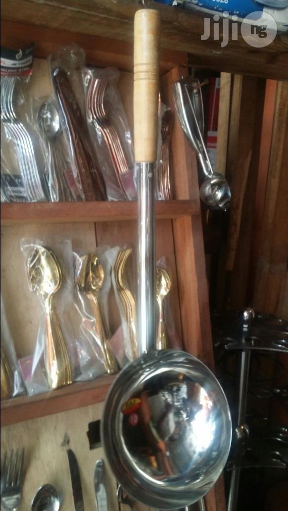Ladul And Skimmer Halfway Stainless And Half Way Stanless Still