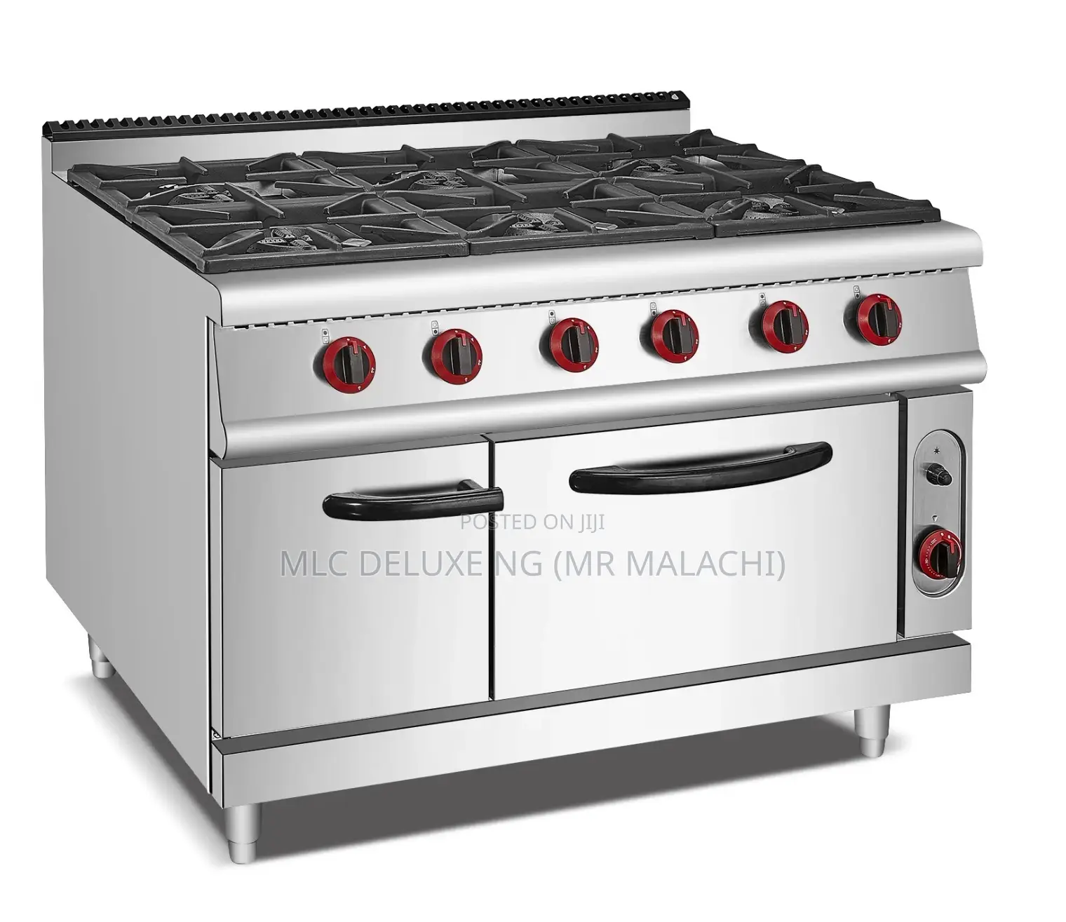 Western Professional 6 Burners Kitchen GAS Cooker With Oven