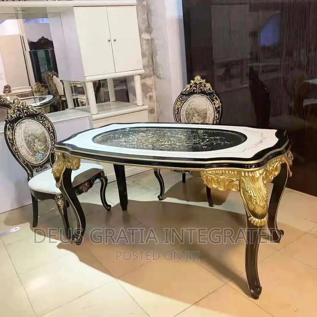 Royal Dinning Table Set,Gold,Free Delivery And Installation