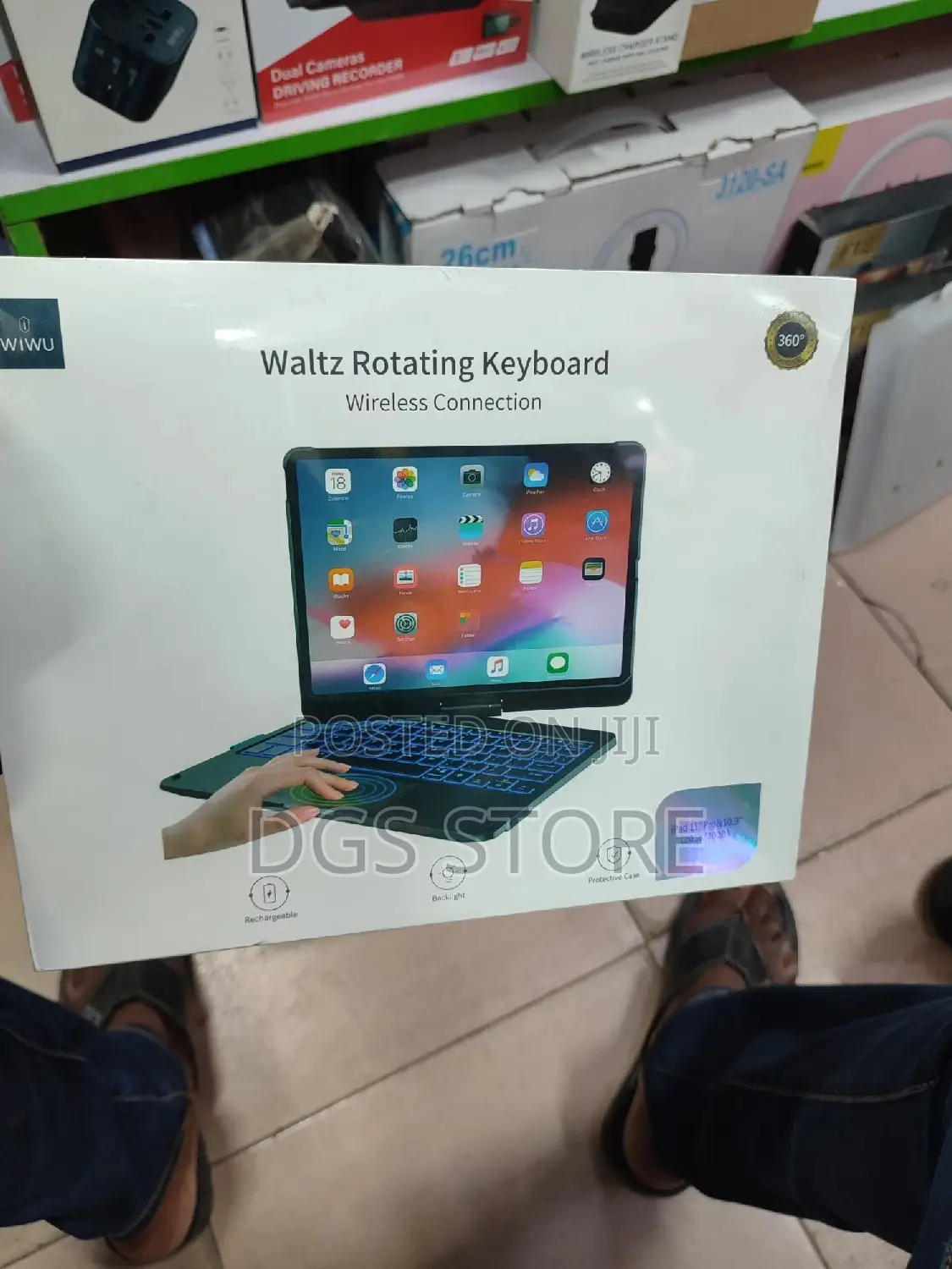 Wiwu Waltz Rotating Keyboard Wireless iPad 11" Pro,10.9"