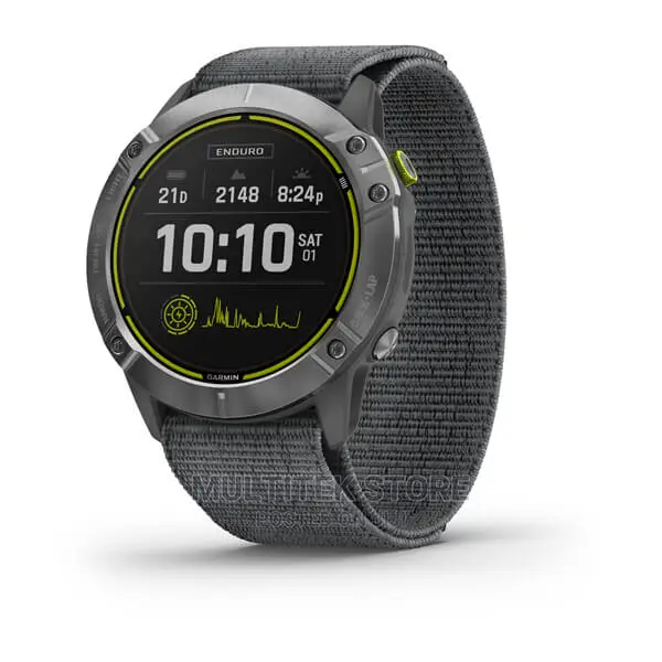 Garmin Enduro Steel With Gray Ultrafit Nylon Strap