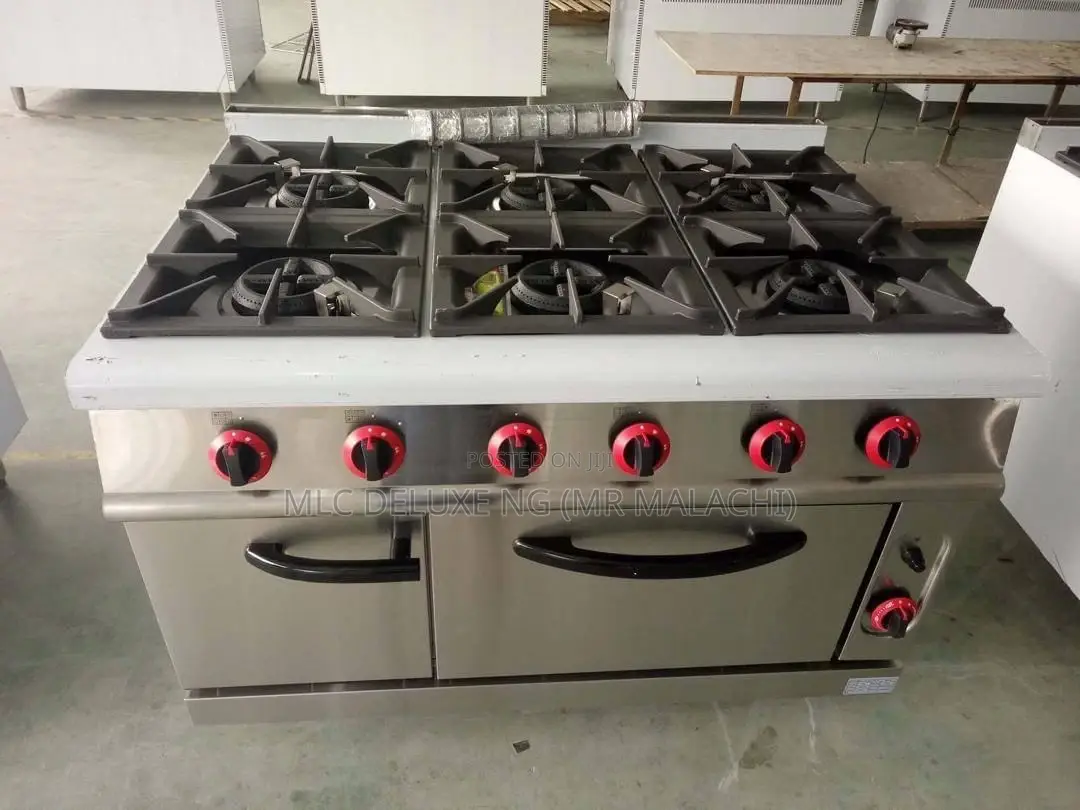 Western Professional 6 Burners Kitchen GAS Cooker With Oven