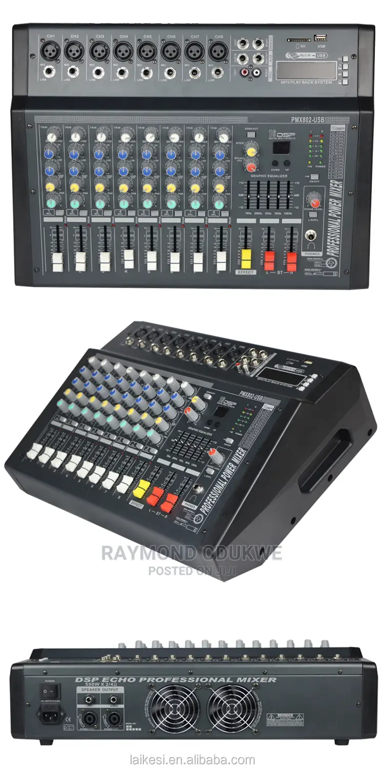 Professional 8 Channels Active Powered Mixer