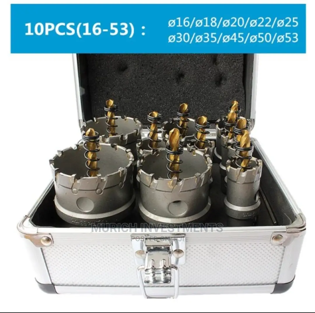 10pcs/Set 16-53mm TCT Hole Saw Drill Bit Sets Alloy Carbide