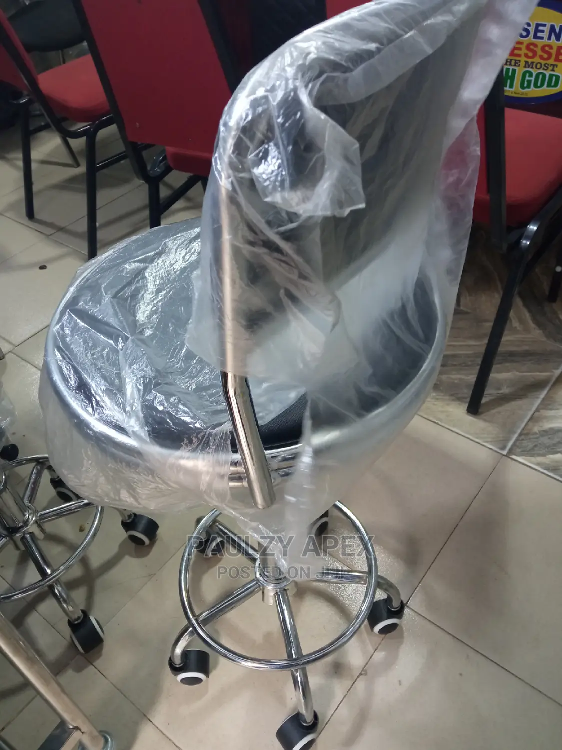 Doctors Stool With Backrest