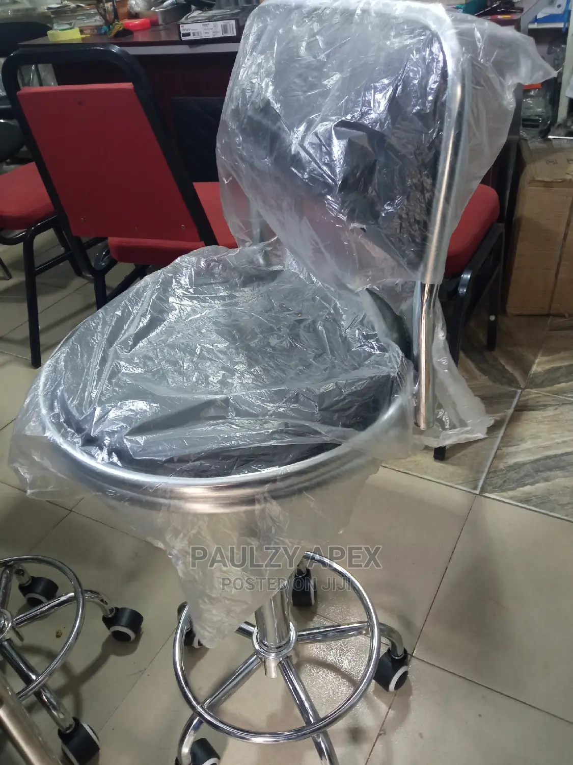 Doctors Stool With Backrest