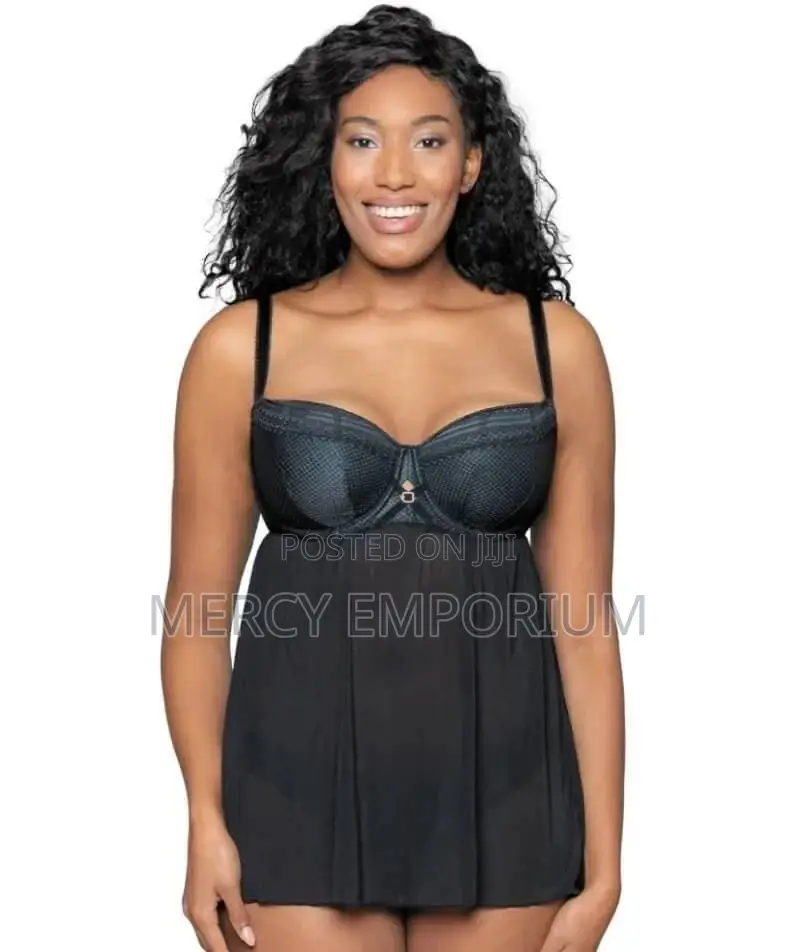 Starstruck Padded Balcony Babydoll Black/Silver