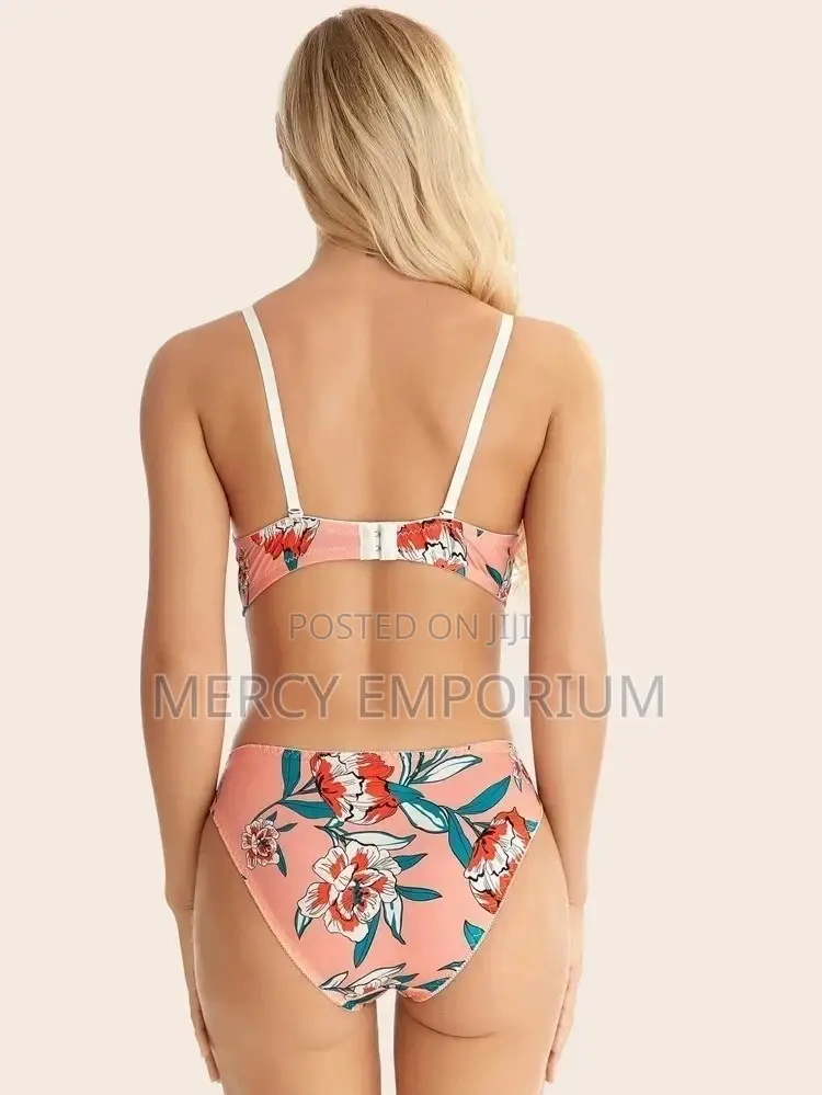 Floral Print Underwire Lingerie Set