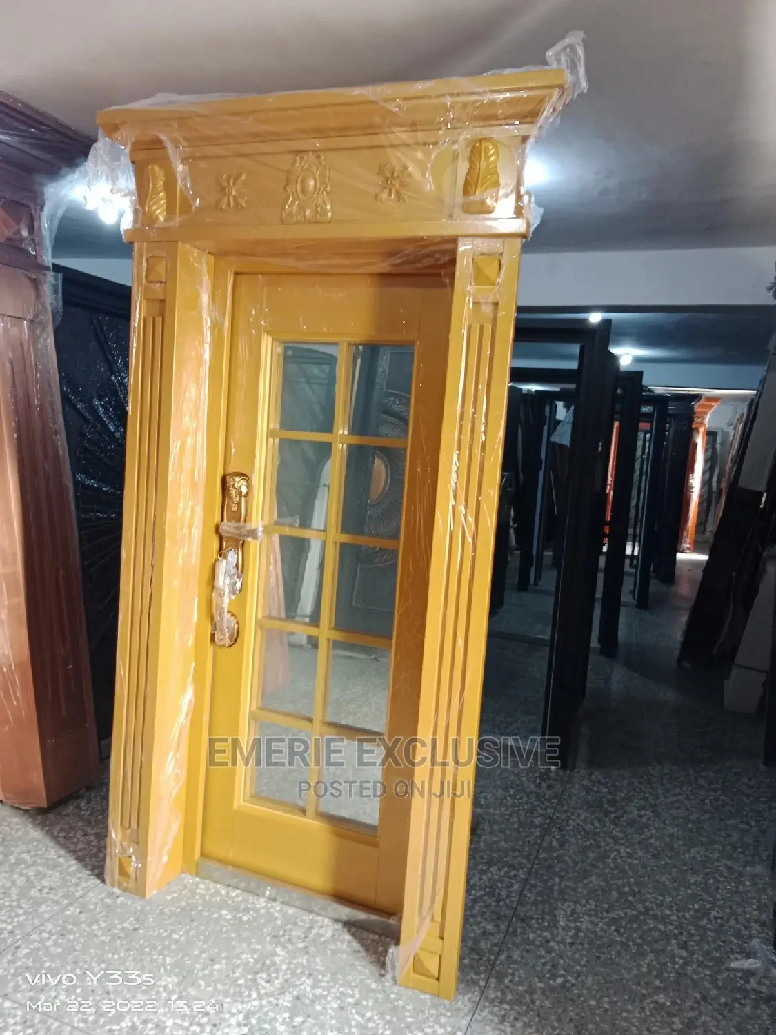 3ft: Copper Glass Door With Ark and Pillars