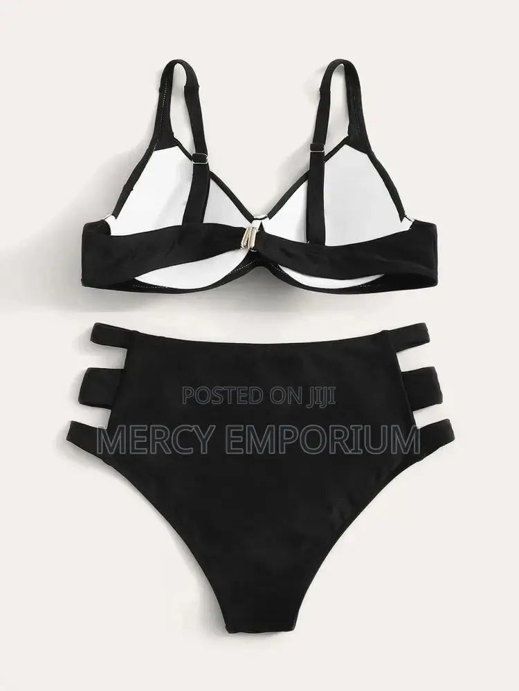 Cut Out Underwire High Waist Bikini Swimsuit