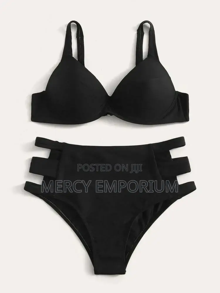Cut Out Underwire High Waist Bikini Swimsuit