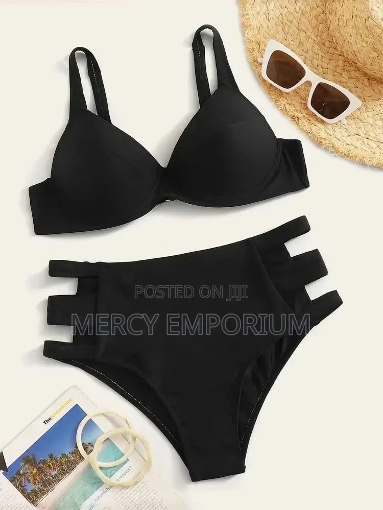Cut Out Underwire High Waist Bikini Swimsuit