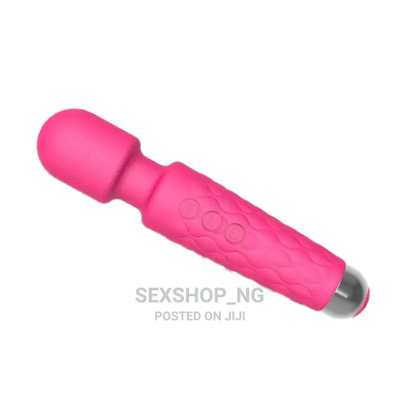 Rotating Head Pink Wand Vibrator