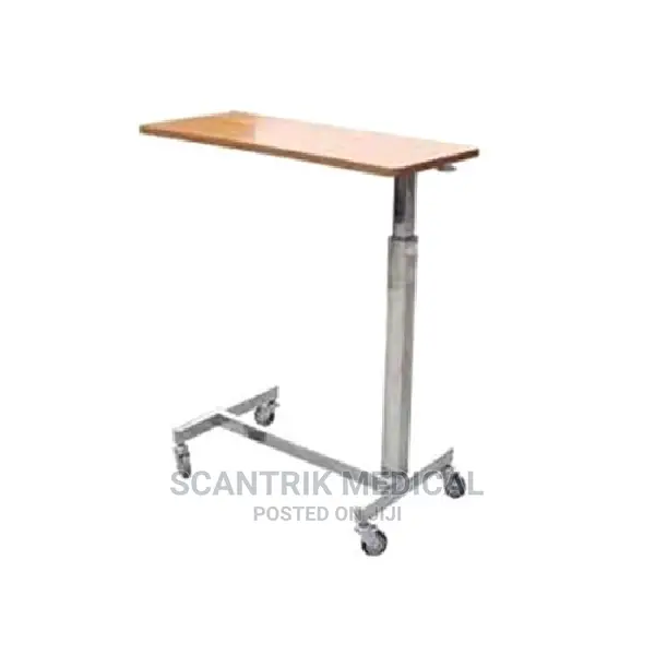Hospital Over Bed Table With Locking Casters