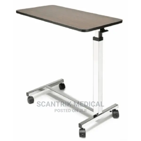 Overbed Table With Wheels Adjustable Laptop Stand Sofa Side