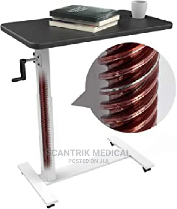 Medical Laptop Standing Table With Wheels Overbed Table,