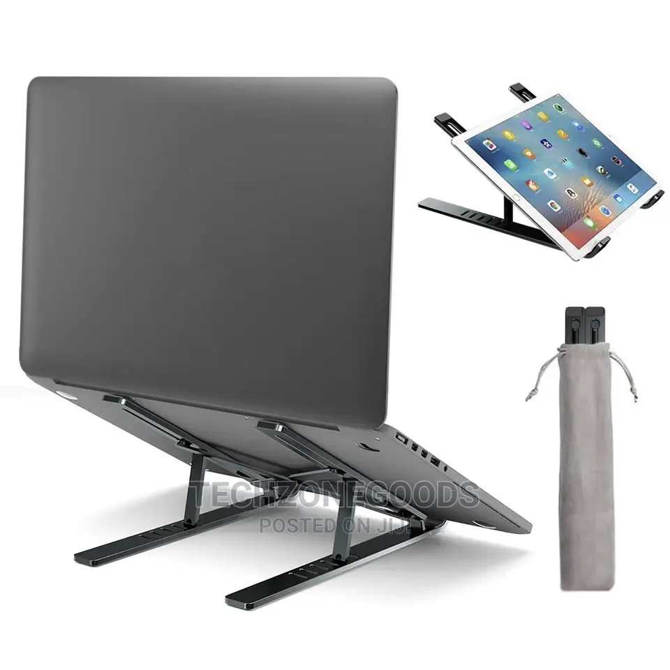 Black Aluminium Alloy Laptop Stand