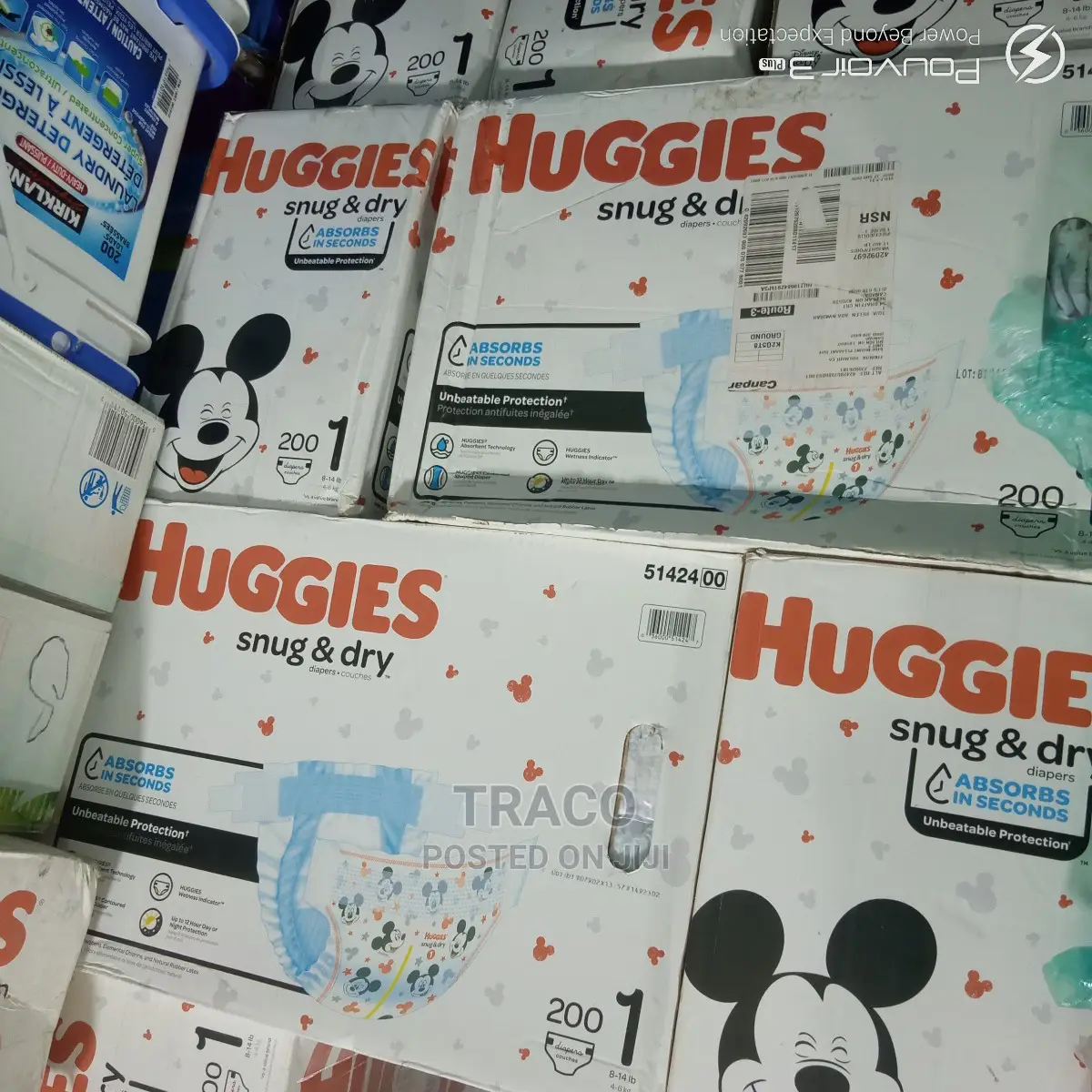 Huggies Snug Dry Baby Diapers, Size 1, 200 Count
