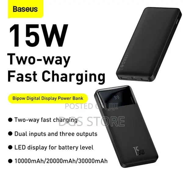 Baseus Bipow Digital Display Power Bank 10,000mah 15w