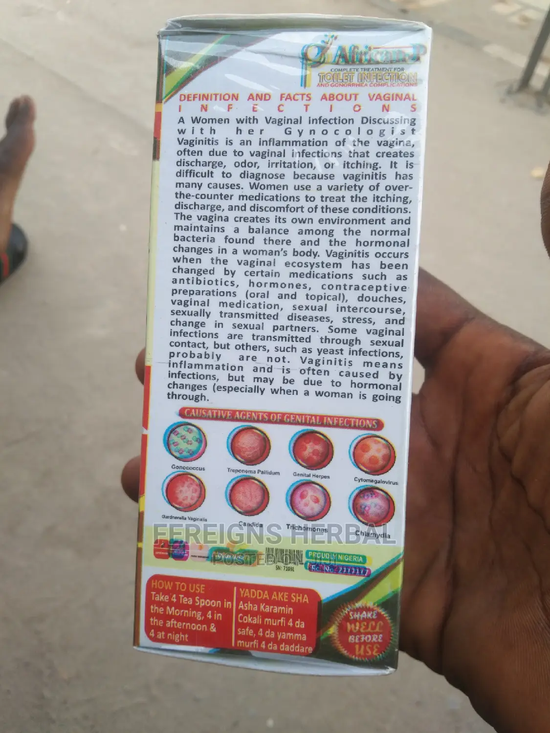 African-P Treatment for Toilet Infection