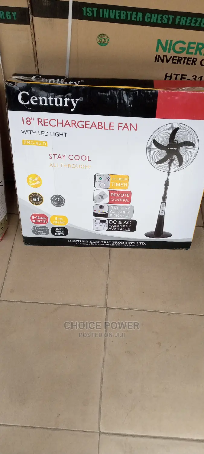 Century Rechargeable Fan 18inches