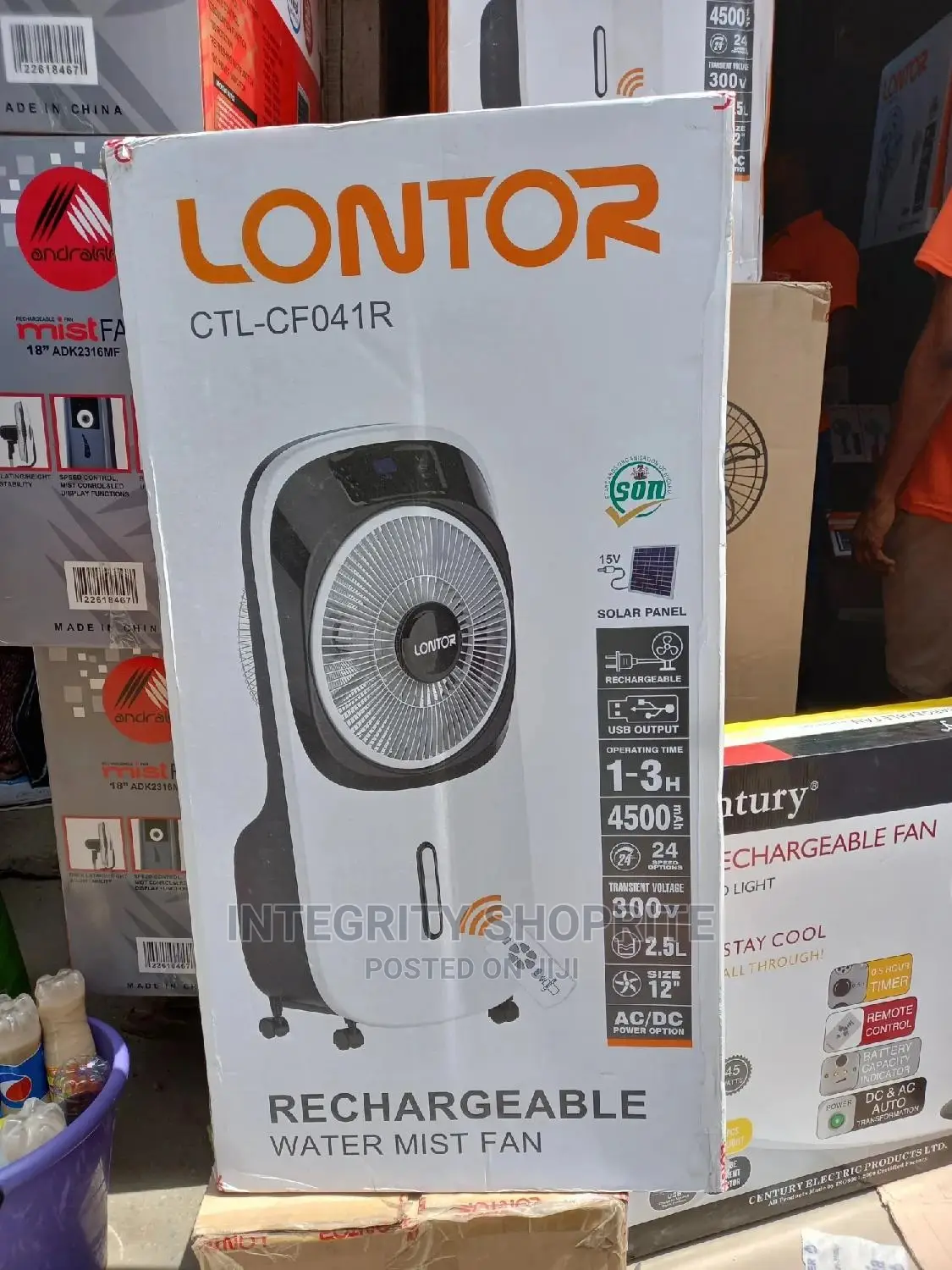 Lontor Rechargeable Mist Fan Air Cooler (Water Fan)
