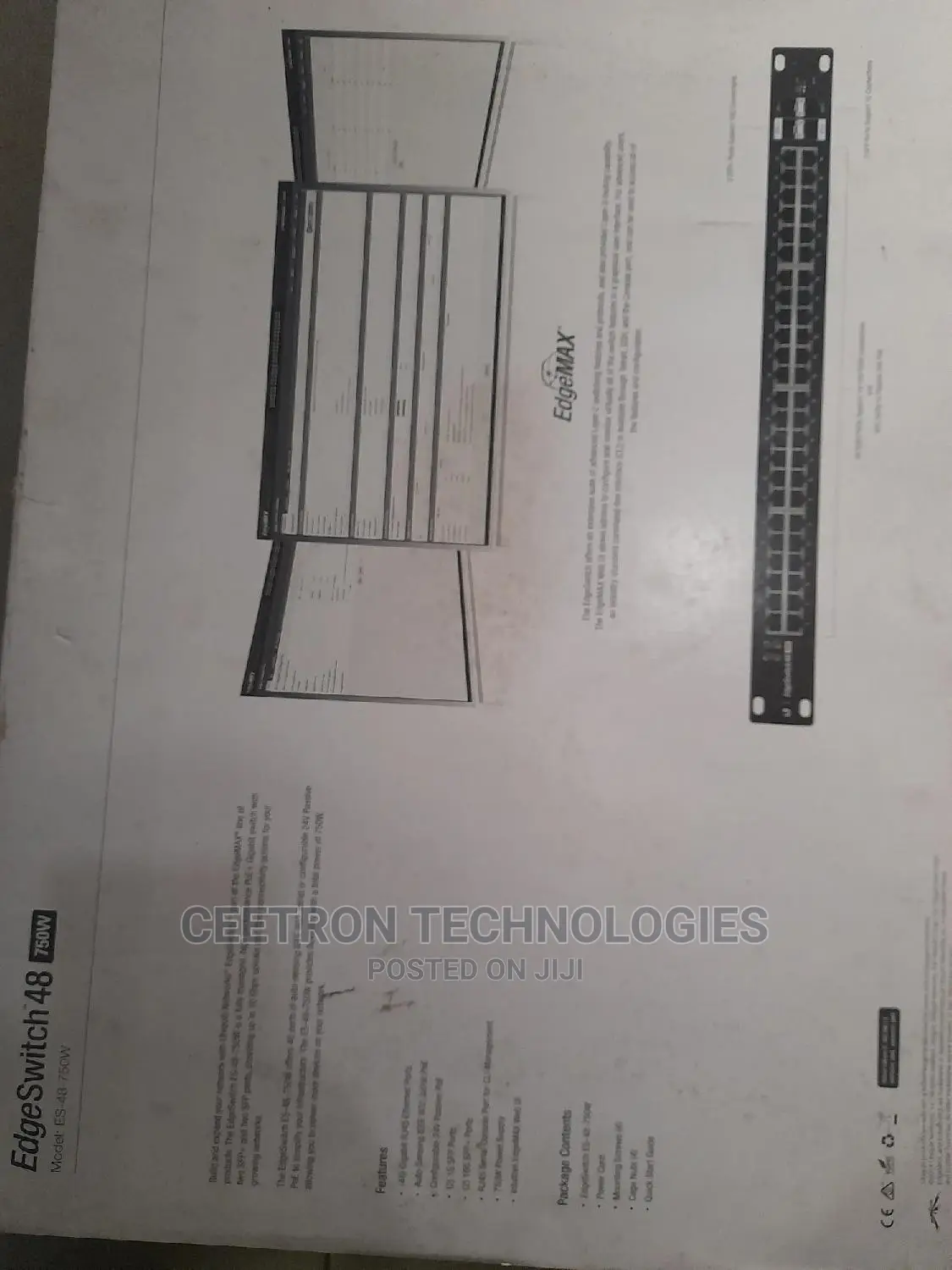 UBIQUITI: Edge Switch 48-Port 750W Poe Managed.