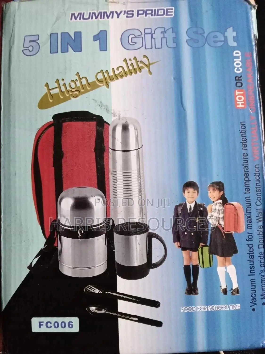 Children Steel Food Flask Set - 5 in 1 Set