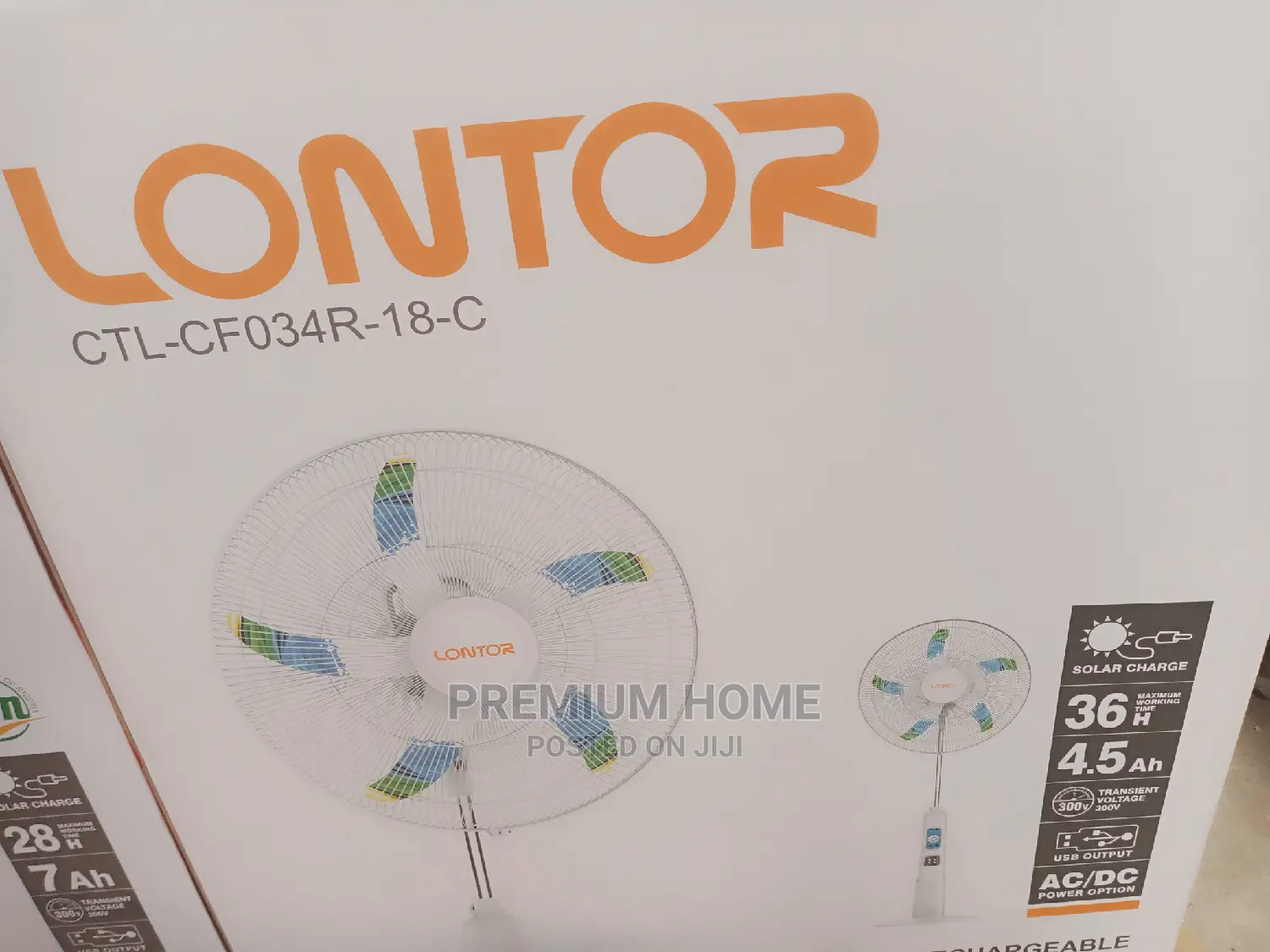 Lontor 18inches Rechargeable Fan CF034R